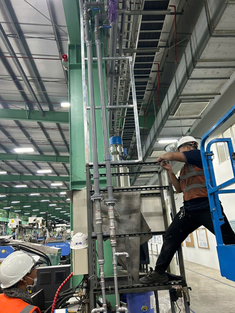 Thi công, lắp đặt đường ống máy nén khí