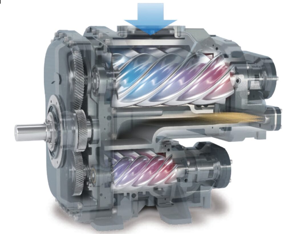 Máy nén khí trục vít biến tần 2 cấp nén Fusheng SA+110 (110kW – 150HP)